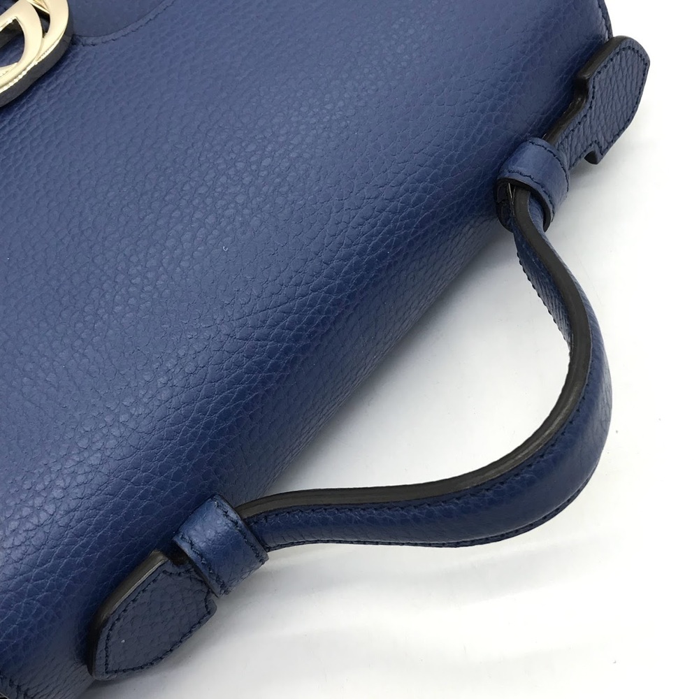 Gucci GG Shoulder Bag Interlocking Chain Blue - Picture 7 of 14